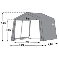 Shelter Logic Abris de jardin en toile  Gris 5.76m²