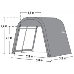 Shelter Logic Abris de jardin en toile  Gris 9m²