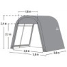 Shelter Logic Abris de jardin en toile  Gris 9m²