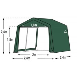 Shelter Logic Abris de jardin en toile  Vert 5.76m²