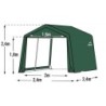 Shelter Logic Abris de jardin en toile  Vert 5.76m²