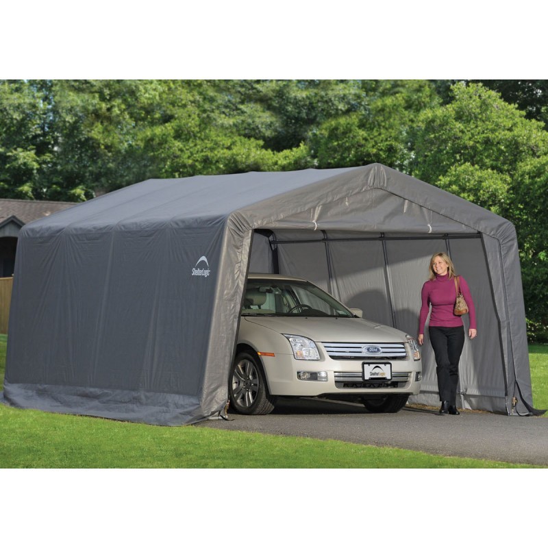 Shelter Logic Abris de jardin en toile  Gris 18.13m²