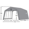 Shelter Logic Abris de jardin en toile  Gris 18.13m²