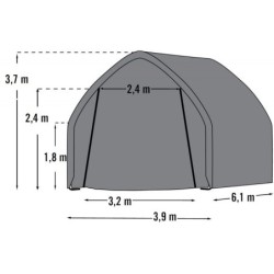 Shelter Logic Abris de jardin en toile Toile en polyéthylène Vert 23.8m²