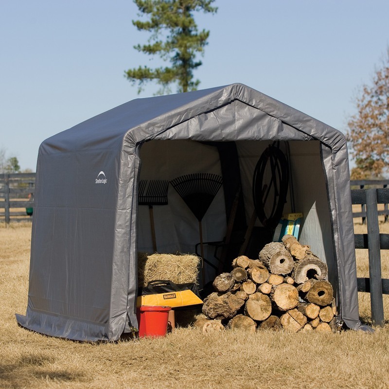 Shelter Logic Abris de jardin en toile  Gris 9m²