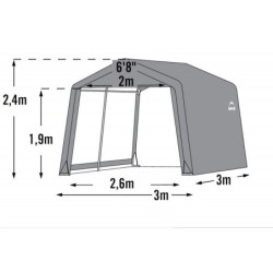 Shelter Logic Abris de jardin en toile  Gris 9m²