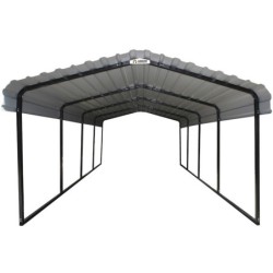 Shelter Logic Carport Acier Gris 22.57m²