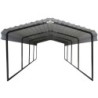 Shelter Logic Carport Acier Gris 22.57m²