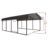 Shelter Logic Carport Acier Gris 22.57m²