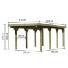 Karibu Carport Bois Marron 21m²