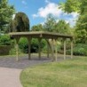 Karibu Carport Bois Marron 21m²
