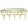 Karibu Carport double Bois Marron 28.30m²