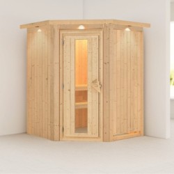 Karibu Sauna traditionnel Bois massif Bois naturel