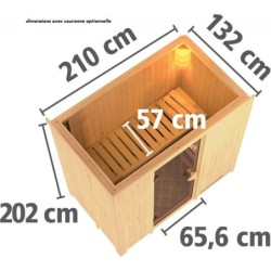 Karibu Sauna traditionnel Bois massif Bois naturel