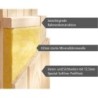 Karibu Sauna traditionnel Bois massif Bois naturel