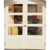 Karibu Abri de jardin bois 5 à 10 m² Bois massif Gris 7.43m²