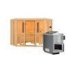 Karibu Sauna infrarouge Bois massif Bois naturel