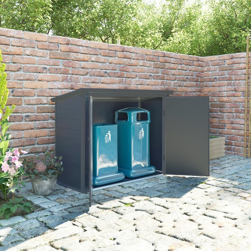 Jôbu Coffre de jardin Polypropylène Gris 1.79m²