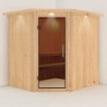 Karibu Sauna prêt à brancher Bois massif Bois naturel
