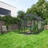 Vitavia Serre de jardin en verre Noir 6,2m²