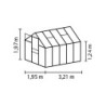 Vitavia Serre de jardin en verre Noir 6,2m²