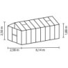 Vitavia Serre de jardin en verre Noir 15,7m²