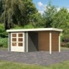 Karibu Abri de jardin bois 10 à 15 m² Bois massif Gris