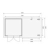 Karibu Abri de jardin bois 10 à 15 m² Bois massif Gris