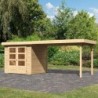 Karibu Abri de jardin bois 10 à 15 m² Bois massif Marron 4.6m²