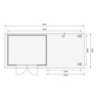 Karibu Abri de jardin bois 10 à 15 m² Bois massif Marron 6.5m²