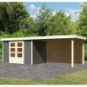 Karibu Abri de jardin bois 15 à 20 m² Bois massif Gris 7.43m²