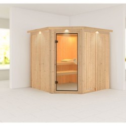 Karibu Sauna traditionnel Bois massif Bois naturel