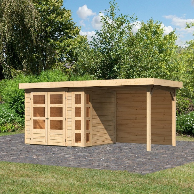 Karibu Abri de jardin bois 10 à 15 m² Bois massif Marron 5.25m² Karibu Abri de jardin bois 10 à 15 m² Bois massif Marron 5.25m²