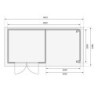 Karibu Abri de jardin bois 10 à 15 m² Bois massif Gris 5.25m²