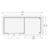 Karibu Abri de jardin bois 10 à 15 m² Bois massif Marron 6.5m²