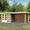 Karibu Abri de jardin bois 10 à 15 m² Bois massif Gris 5.25m²