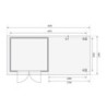 Karibu Abri de jardin bois 10 à 15 m² Bois massif Gris 5.25m²