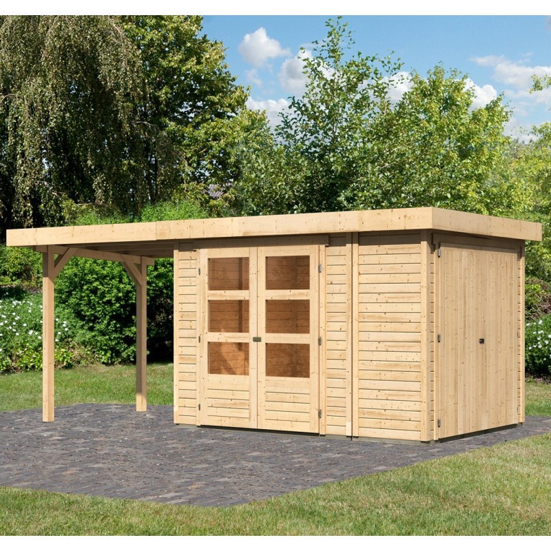 Karibu Abri de jardin bois 10 à 15 m² Bois massif Marron 6.25m² Karibu Abri de jardin bois 10 à 15 m² Bois massif Marron 6.25m²