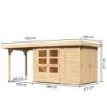 Karibu Abri de jardin bois 10 à 15 m² Bois massif Marron 6.25m²