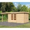 Karibu Abri de jardin bois 10 à 15 m² Bois massif Marron 8.2m²
