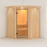 Karibu Sauna prêt à brancher Bois massif Bois naturel