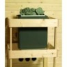Karibu Sauna prêt à brancher Bois massif Bois naturel