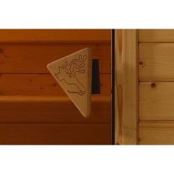 Karibu Sauna prêt à brancher Bois massif Bois naturel