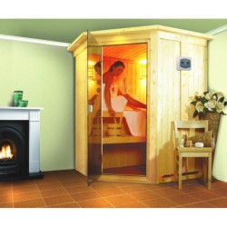 Karibu Sauna prêt à brancher Bois massif Bois naturel