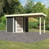 Karibu Abri de jardin bois 10 à 15 m² Bois massif Gris