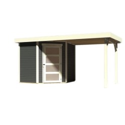Karibu Abri de jardin bois 10 à 15 m² Bois massif Gris