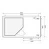 Karibu Abri de jardin bois 10 à 15 m² Bois massif Marron 5.95m²