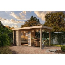 Karibu Abri de jardin bois 10 à 15 m² Bois massif Marron 4.6m²
