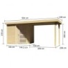 Karibu Abri de jardin bois 10 à 15 m² Bois massif Marron 4.6m²