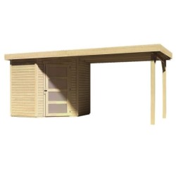 Karibu Abri de jardin bois 10 à 15 m² Bois massif Marron 4.6m²